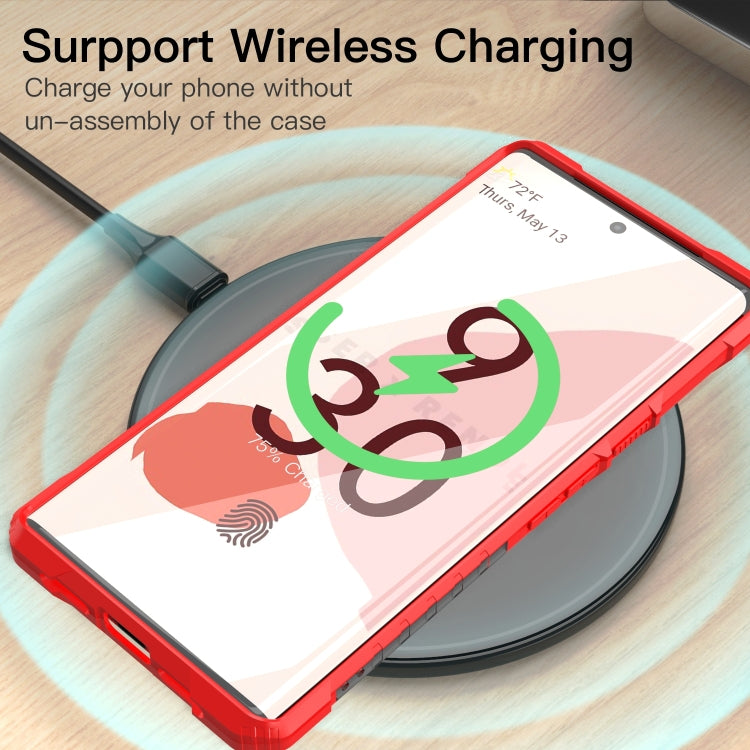 For Google Pixel 6 Pro PC + TPU Shockproof Protective Case with Metal Ring Holder