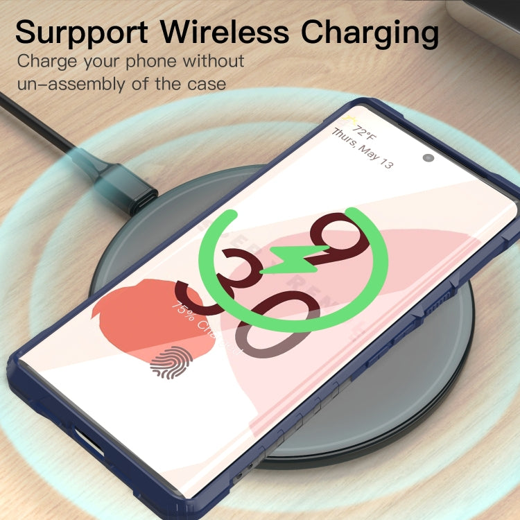 For Google Pixel 6 Pro PC + TPU Shockproof Protective Case with Metal Ring Holder