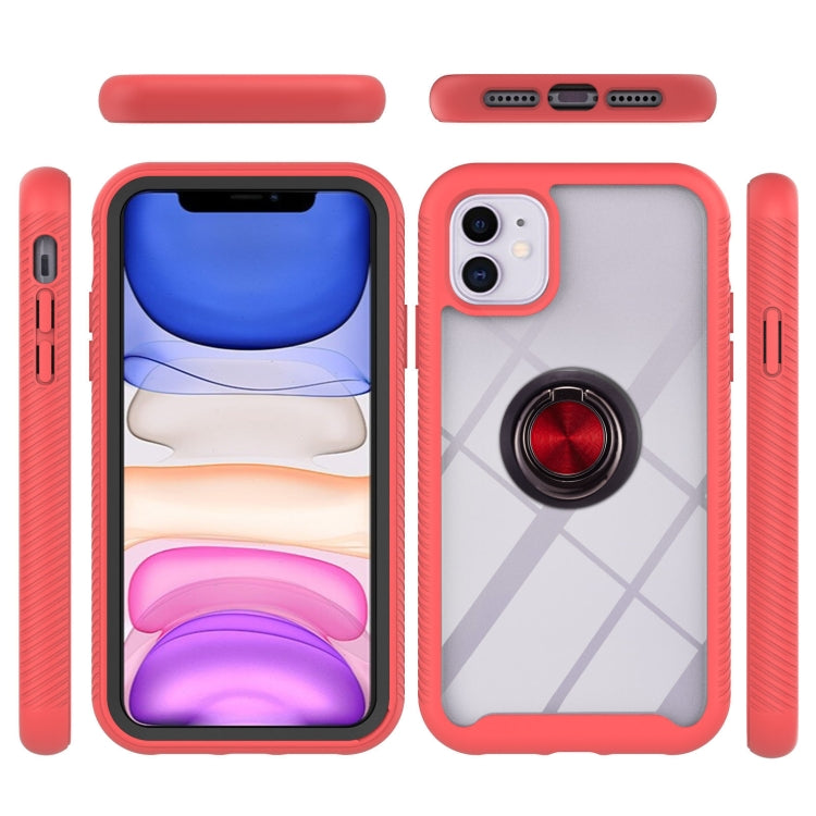 For iPhone 11 Starry Sky Solid Color Series Shockproof PC + TPU Protective Case with Ring Holder & Magnetic Function