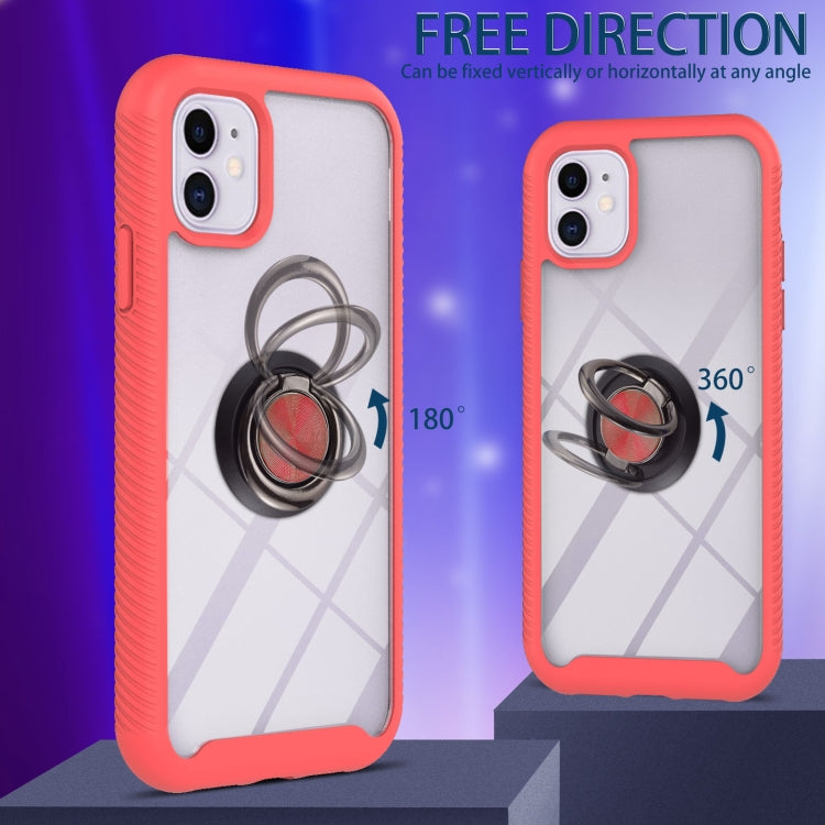 For iPhone 11 Starry Sky Solid Color Series Shockproof PC + TPU Protective Case with Ring Holder & Magnetic Function
