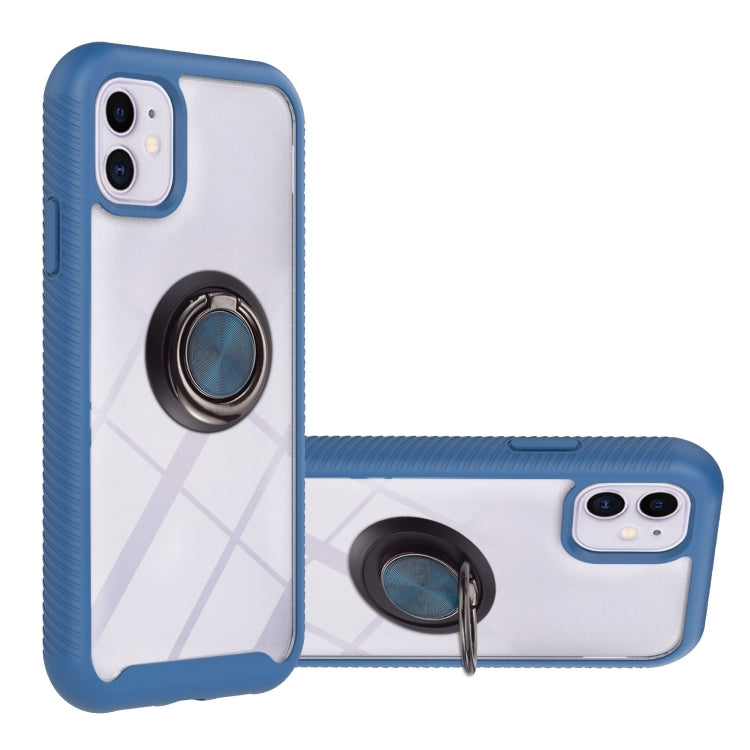For iPhone 11 Starry Sky Solid Color Series Shockproof PC + TPU Protective Case with Ring Holder & Magnetic Function