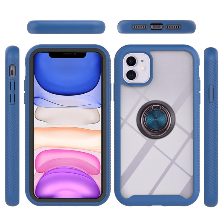 For iPhone 11 Starry Sky Solid Color Series Shockproof PC + TPU Protective Case with Ring Holder & Magnetic Function