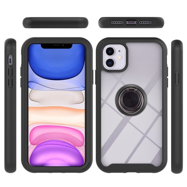 For iPhone 11 Starry Sky Solid Color Series Shockproof PC + TPU Protective Case with Ring Holder & Magnetic Function