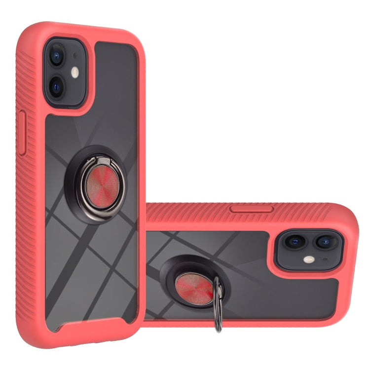 For iPhone 12 mini Starry Sky Solid Color Series Shockproof PC + TPU Protective Case with Ring Holder & Magnetic Function