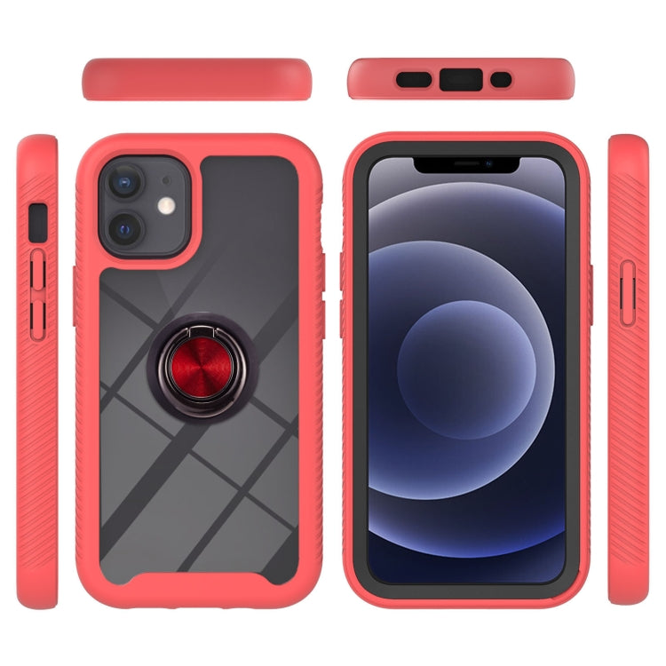 For iPhone 12 mini Starry Sky Solid Color Series Shockproof PC + TPU Protective Case with Ring Holder & Magnetic Function
