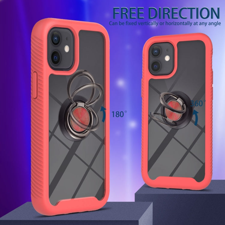 For iPhone 12 mini Starry Sky Solid Color Series Shockproof PC + TPU Protective Case with Ring Holder & Magnetic Function