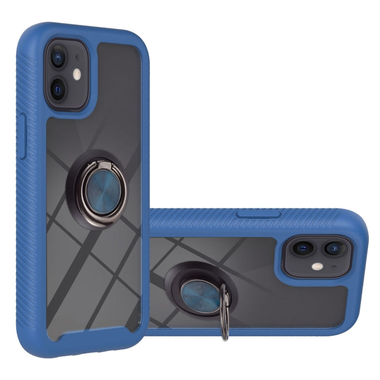 For iPhone 12 mini Starry Sky Solid Color Series Shockproof PC + TPU Protective Case with Ring Holder & Magnetic Function