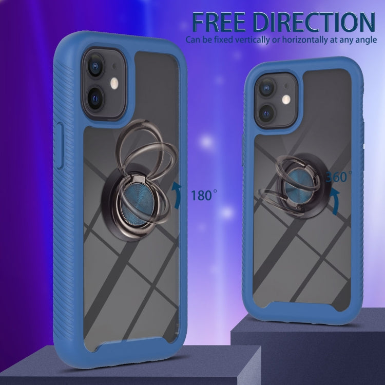 For iPhone 12 mini Starry Sky Solid Color Series Shockproof PC + TPU Protective Case with Ring Holder & Magnetic Function