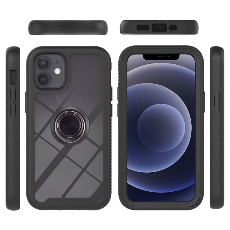 For iPhone 12 mini Starry Sky Solid Color Series Shockproof PC + TPU Protective Case with Ring Holder & Magnetic Function