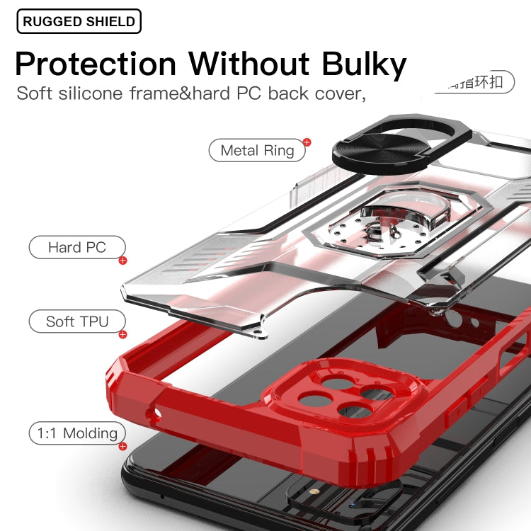 For Samsung Galaxy A22 5G PC + TPU Shockproof Protective Case with Metal Ring Holder