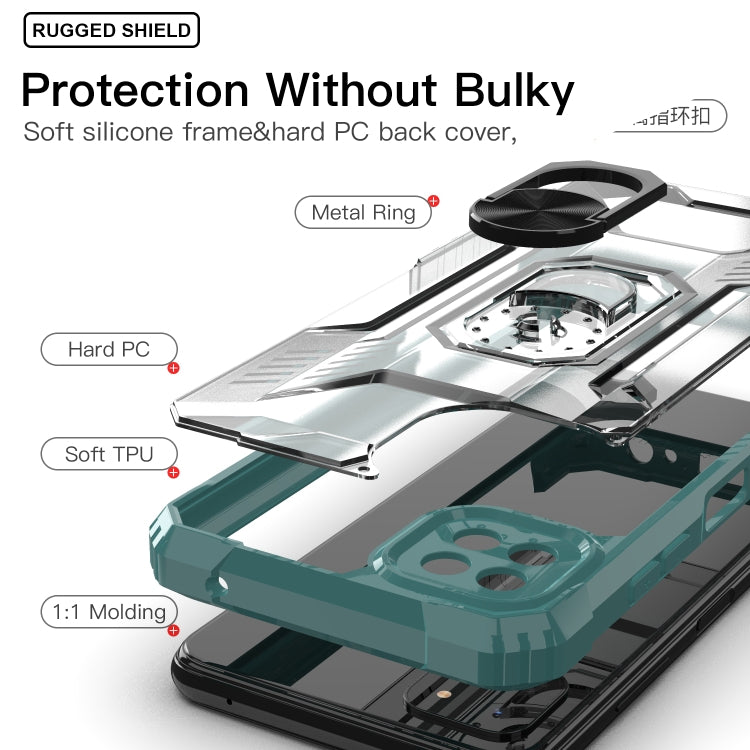 For Samsung Galaxy A22 5G PC + TPU Shockproof Protective Case with Metal Ring Holder