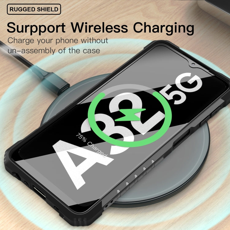 For Samsung Galaxy A32 5G PC + TPU Shockproof Protective Case with Metal Ring Holder