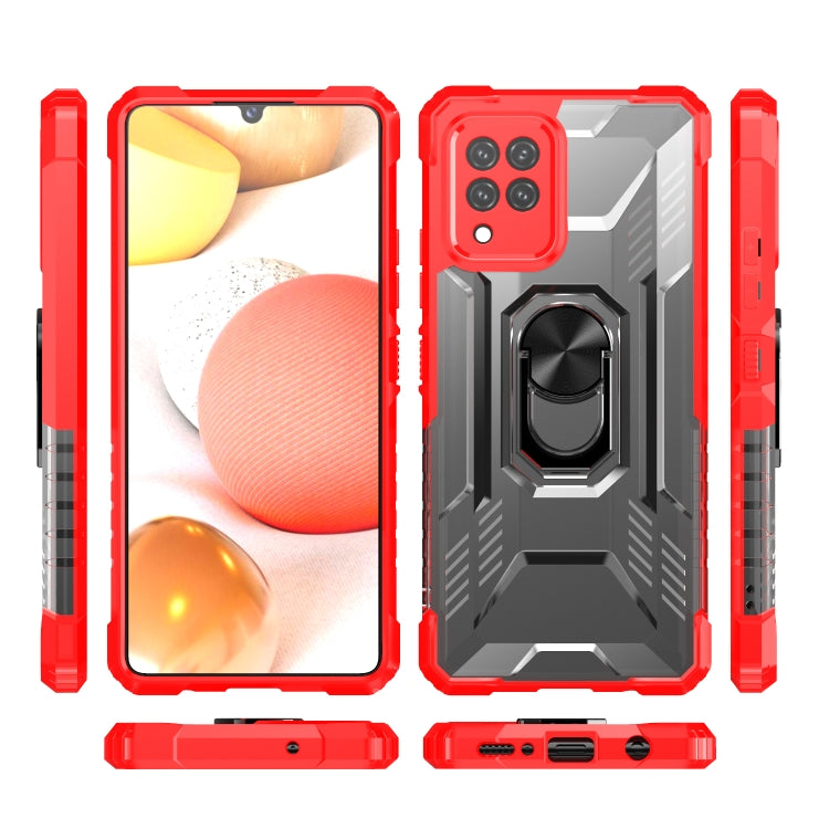 For Samsung Galaxy A42 5G PC + TPU Shockproof Protective Case with Metal Ring Holder