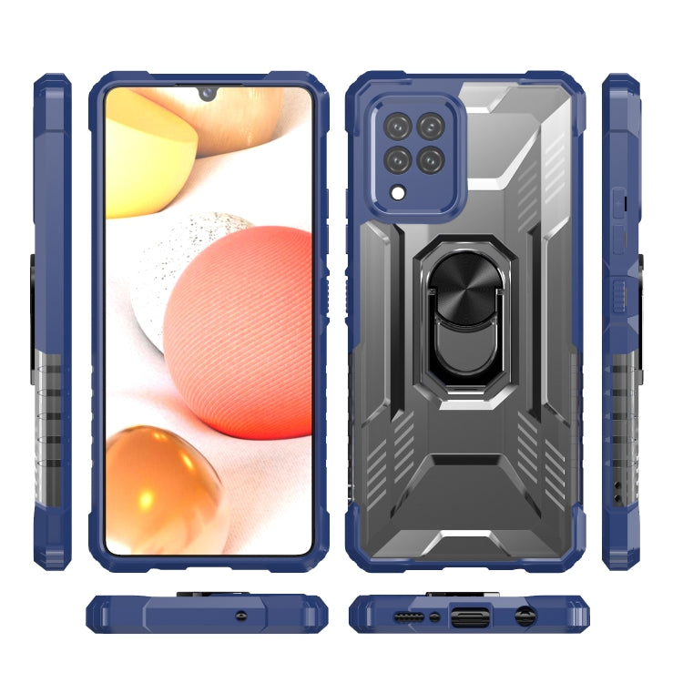 For Samsung Galaxy A42 5G PC + TPU Shockproof Protective Case with Metal Ring Holder