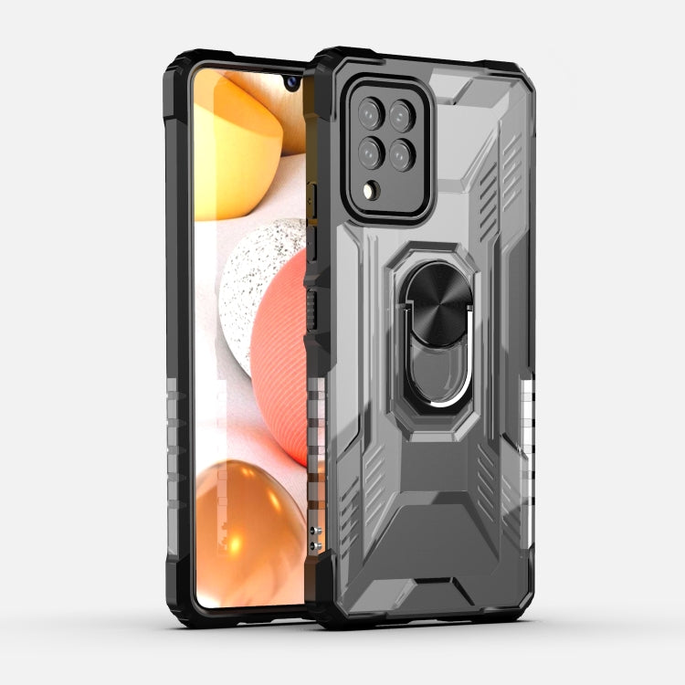 For Samsung Galaxy M42 5G PC + TPU Shockproof Protective Case with Metal Ring Holder