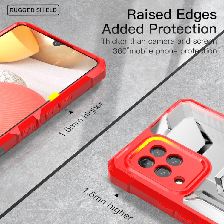 For Samsung Galaxy M42 5G PC + TPU Shockproof Protective Case with Metal Ring Holder