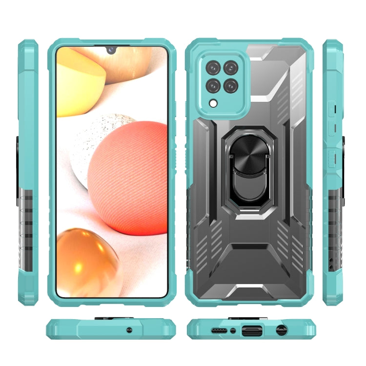 For Samsung Galaxy M42 5G PC + TPU Shockproof Protective Case with Metal Ring Holder