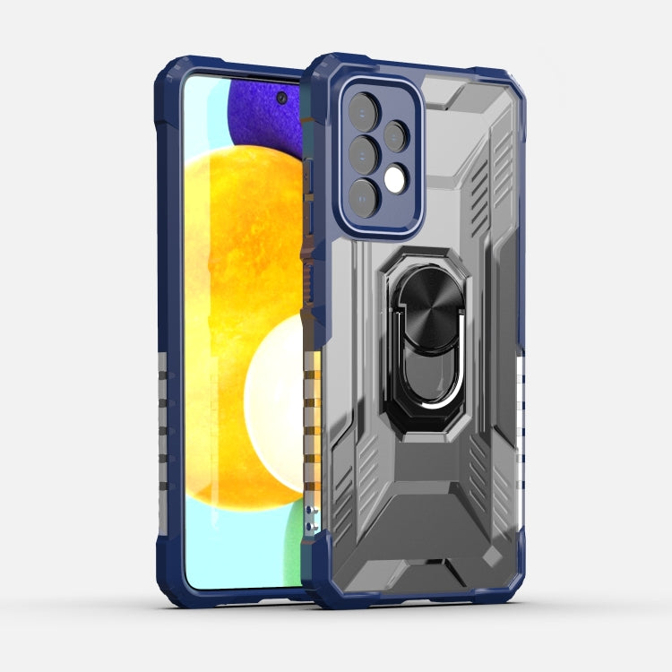 For Samsung Galaxy A52 PC + TPU Shockproof Protective Case with Metal Ring Holder