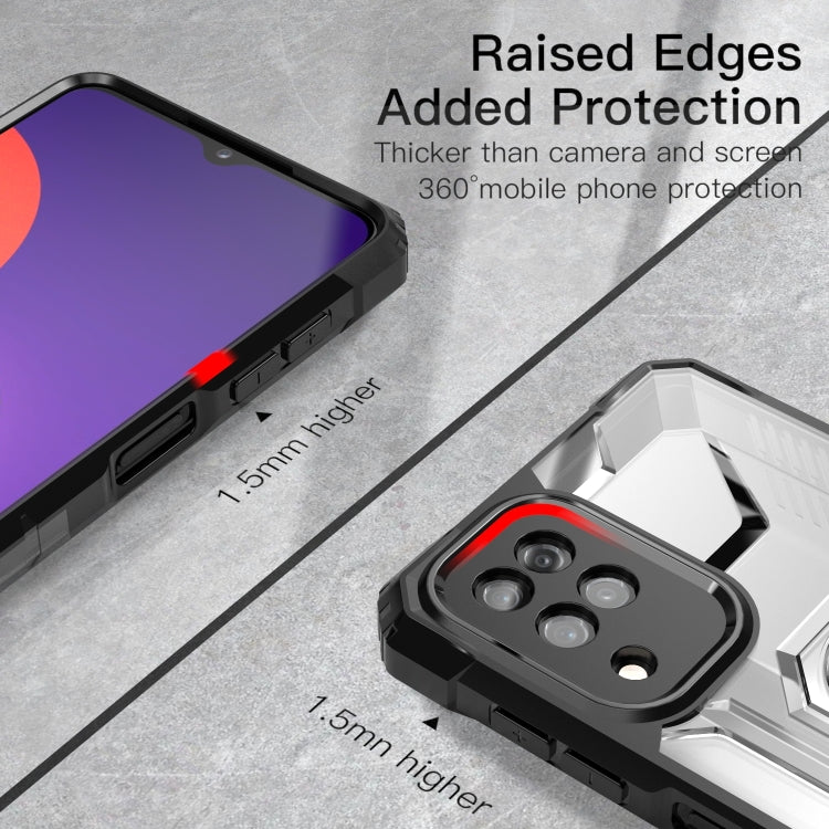 For Samsung Galaxy M12 PC + TPU Shockproof Protective Case with Metal Ring Holder