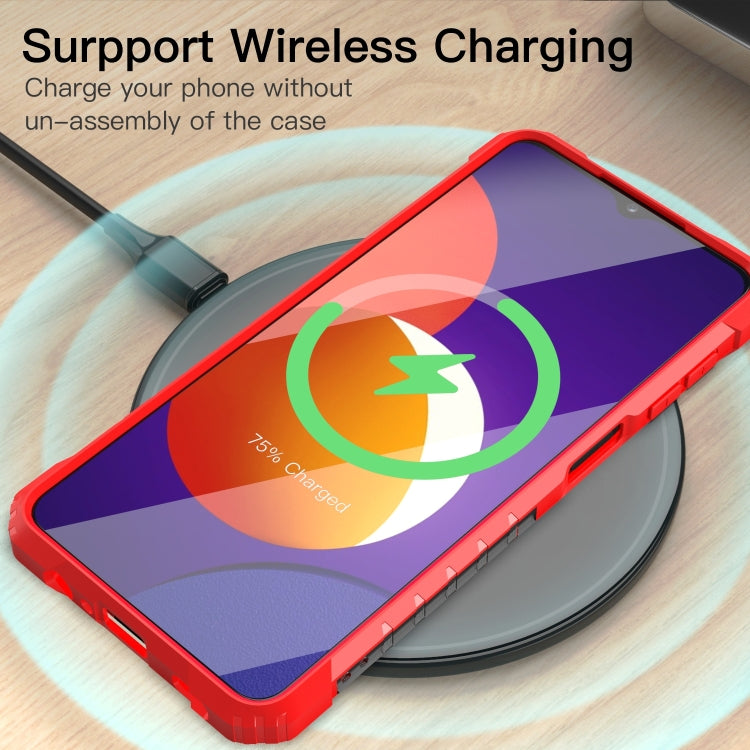 For Samsung Galaxy M12 PC + TPU Shockproof Protective Case with Metal Ring Holder