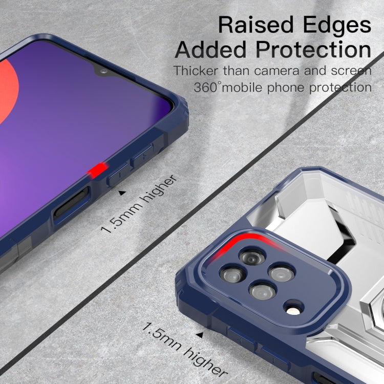 For Samsung Galaxy M12 PC + TPU Shockproof Protective Case with Metal Ring Holder