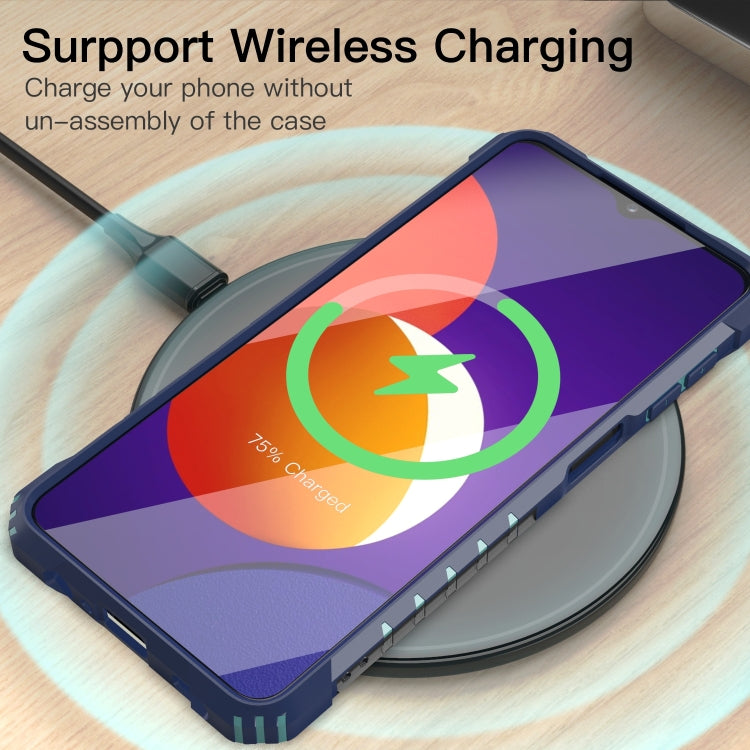 For Samsung Galaxy M12 PC + TPU Shockproof Protective Case with Metal Ring Holder
