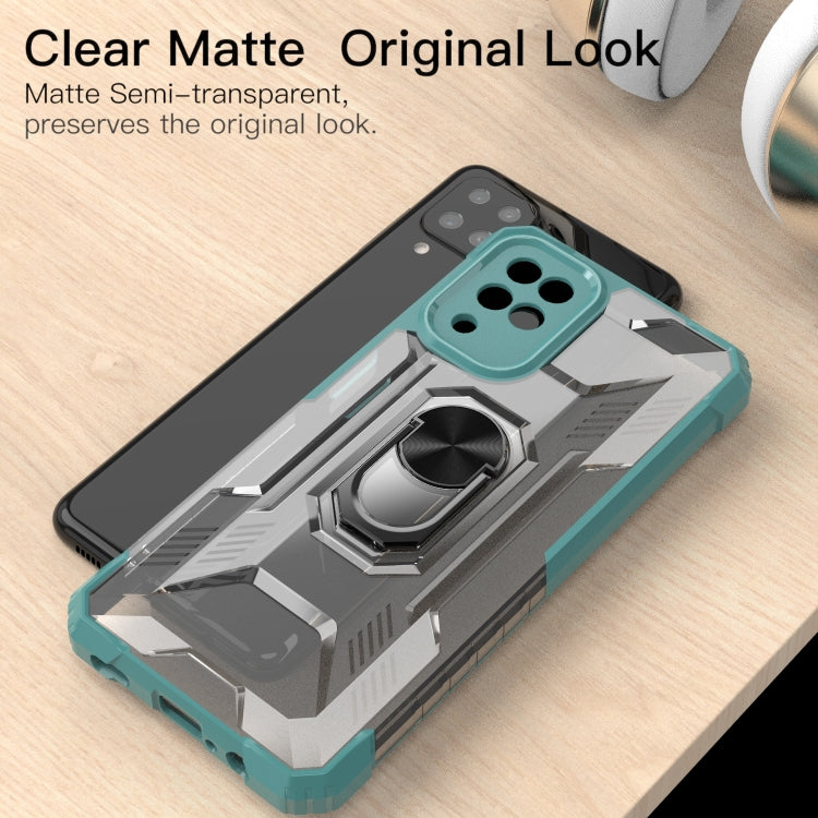 For Samsung Galaxy M12 PC + TPU Shockproof Protective Case with Metal Ring Holder
