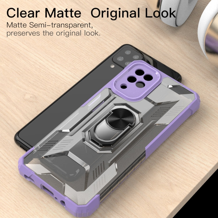 For Samsung Galaxy M12 PC + TPU Shockproof Protective Case with Metal Ring Holder