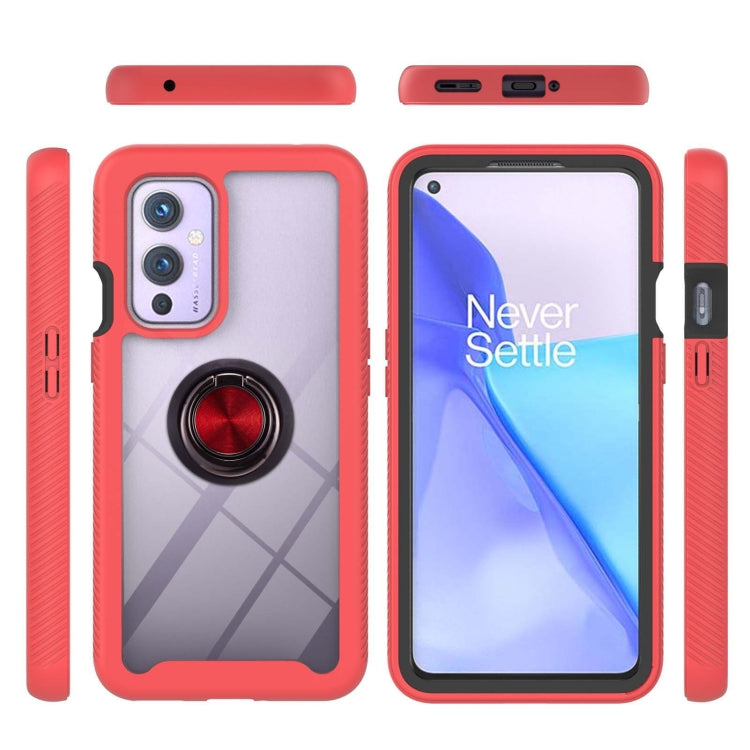 For OnePlus 9 Starry Sky Solid Color Series Shockproof PC + TPU Protective Case with Ring Holder & Magnetic Function