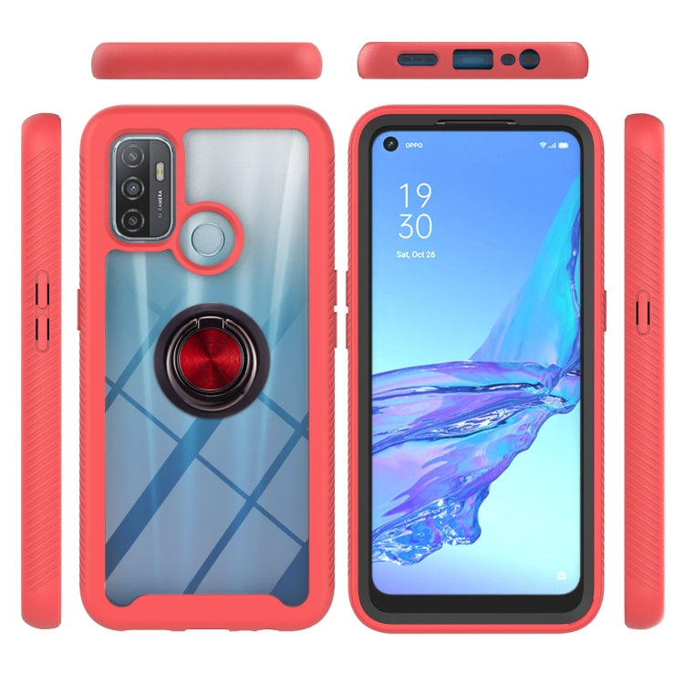 For OPPO A53 Starry Sky Solid Color Series Shockproof PC + TPU Protective Case with Ring Holder & Magnetic Function