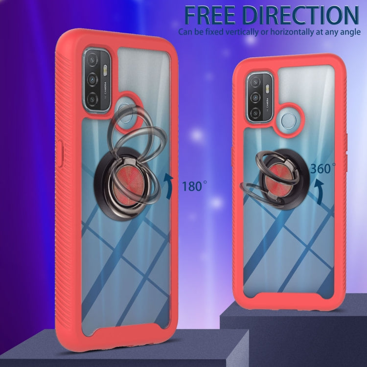 For OPPO A53 Starry Sky Solid Color Series Shockproof PC + TPU Protective Case with Ring Holder & Magnetic Function