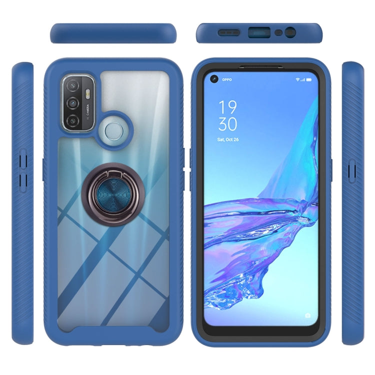 For OPPO A53 Starry Sky Solid Color Series Shockproof PC + TPU Protective Case with Ring Holder & Magnetic Function