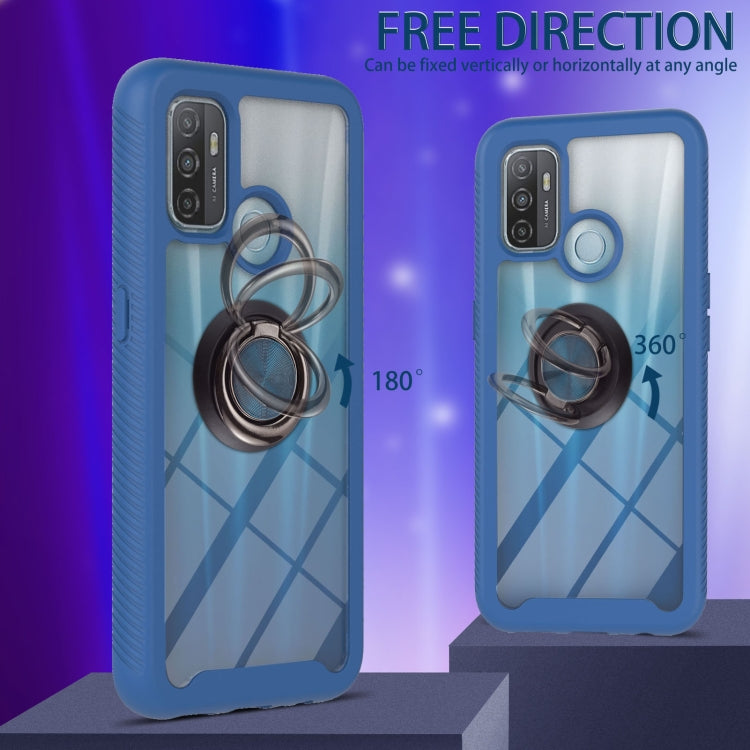 For OPPO A53 Starry Sky Solid Color Series Shockproof PC + TPU Protective Case with Ring Holder & Magnetic Function