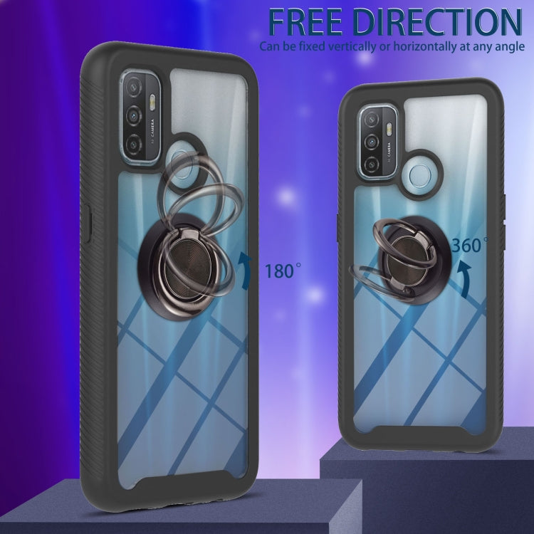 For OPPO A53 Starry Sky Solid Color Series Shockproof PC + TPU Protective Case with Ring Holder & Magnetic Function