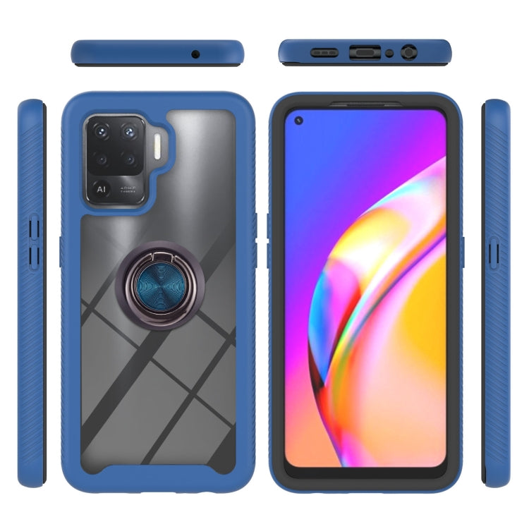 For OPPO A94 4G / Reno5 Lite Starry Sky Solid Color Series Shockproof PC + TPU Protective Case with Ring Holder & Magnetic Function
