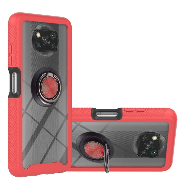 For Xiaomi Poco X3 NFC Starry Sky Solid Color Series Shockproof PC + TPU Protective Case with Ring Holder & Magnetic Function