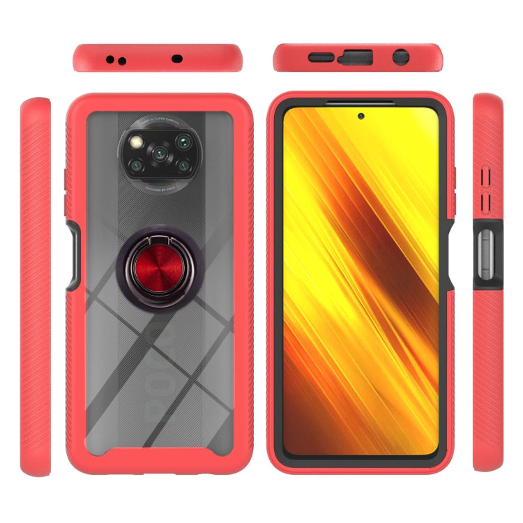 For Xiaomi Poco X3 NFC Starry Sky Solid Color Series Shockproof PC + TPU Protective Case with Ring Holder & Magnetic Function