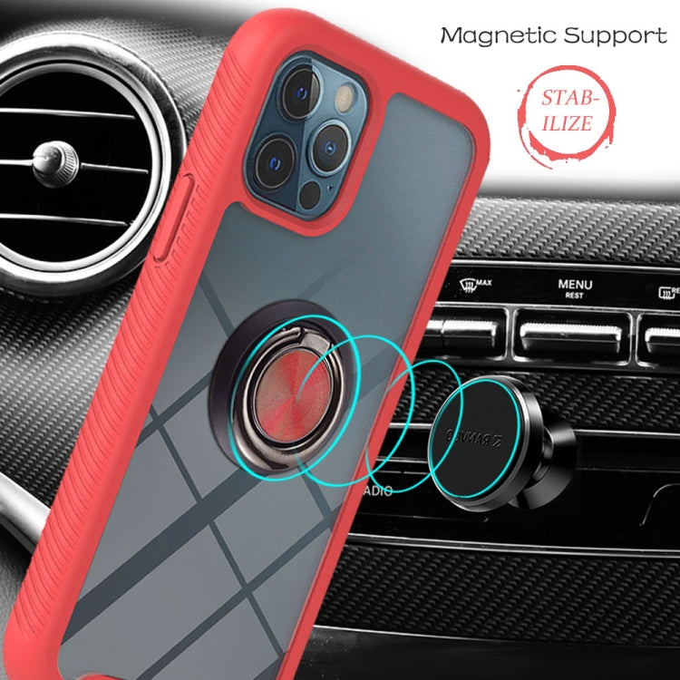 For Xiaomi Redmi Note 9 5G / Redmi Note 9T 5G Starry Sky Solid Color Series Shockproof PC + TPU Protective Case with Ring Holder & Magnetic Function