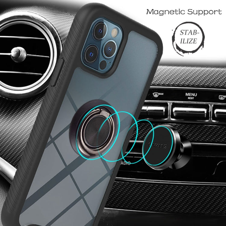 For Xiaomi Redmi Note 9 5G / Redmi Note 9T 5G Starry Sky Solid Color Series Shockproof PC + TPU Protective Case with Ring Holder & Magnetic Function