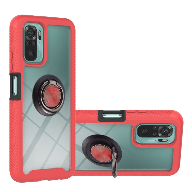 For Xiaomi Redmi Note 10 Starry Sky Solid Color Series Shockproof PC + TPU Protective Case with Ring Holder & Magnetic Function
