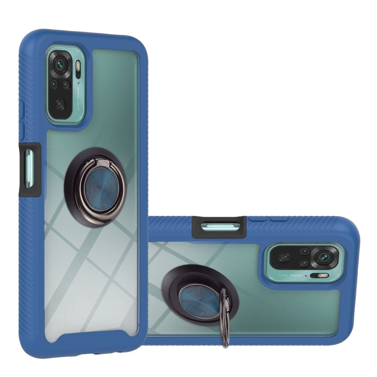 For Xiaomi Redmi Note 10 Starry Sky Solid Color Series Shockproof PC + TPU Protective Case with Ring Holder & Magnetic Function