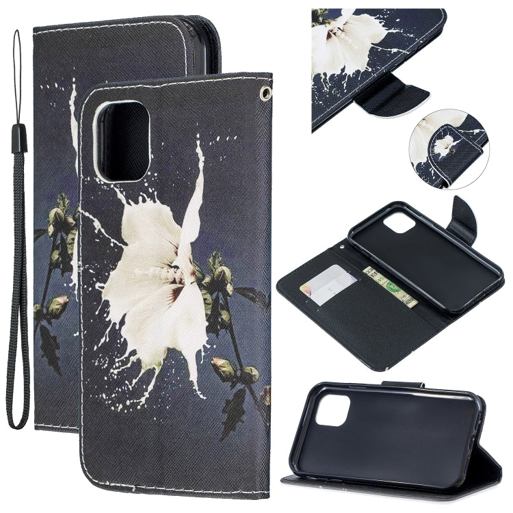 For iPhone 11 Pro Max Colored Drawing Pattern Cross Texture Horizontal Flip PU Leather Case with Holder & Card Slots & Wallet