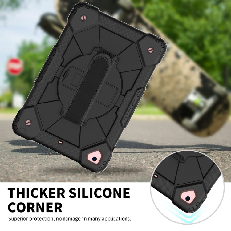Contrast Color Robot Shockproof Silicon + PC Protective Case with Holder & Shoulder Strap For iPad 9.7 (2018) & (2017) / Air 2 / Air