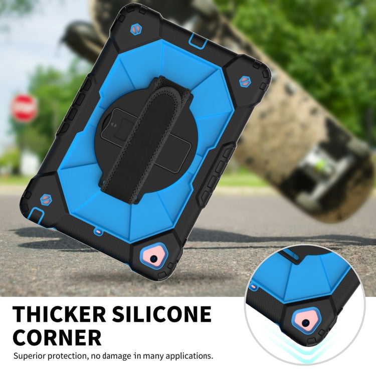 Contrast Color Robot Shockproof Silicon + PC Protective Case with Holder & Shoulder Strap For iPad 9.7 (2018) & (2017) / Air 2 / Air