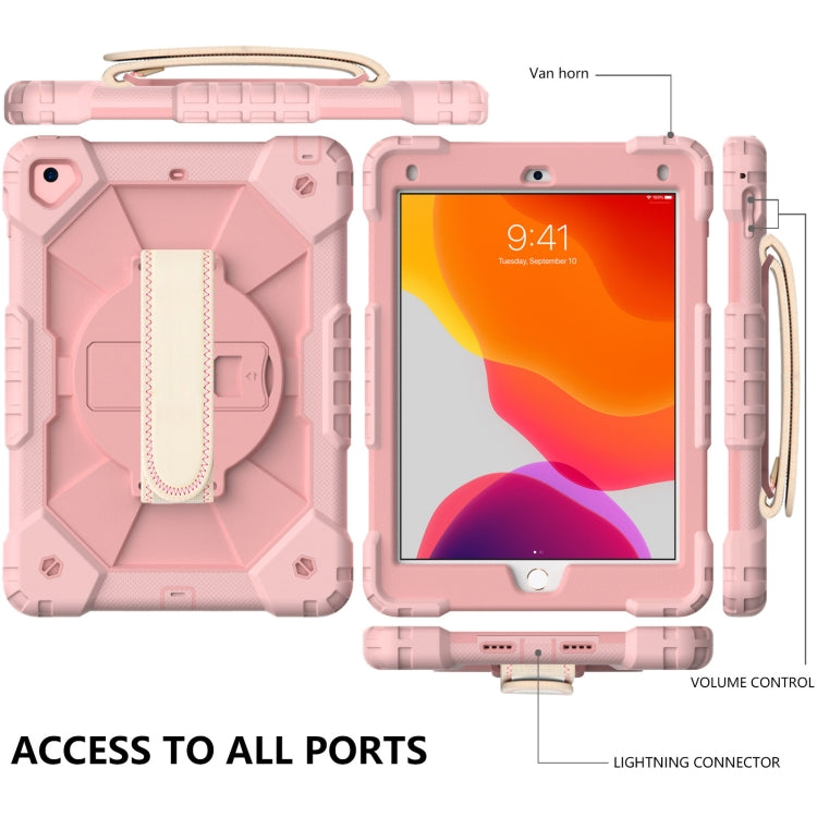 Contrast Color Robot Shockproof Silicon + PC Protective Case with Holder & Shoulder Strap For iPad 9.7 (2018) & (2017) / Air 2 / Air