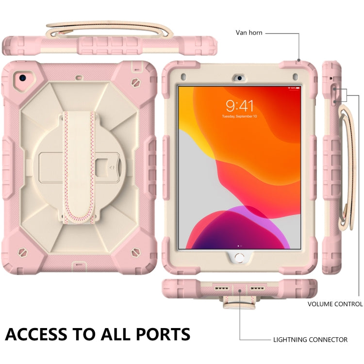 Contrast Color Robot Shockproof Silicon + PC Protective Case with Holder & Shoulder Strap For iPad 9.7 (2018) & (2017) / Air 2 / Air