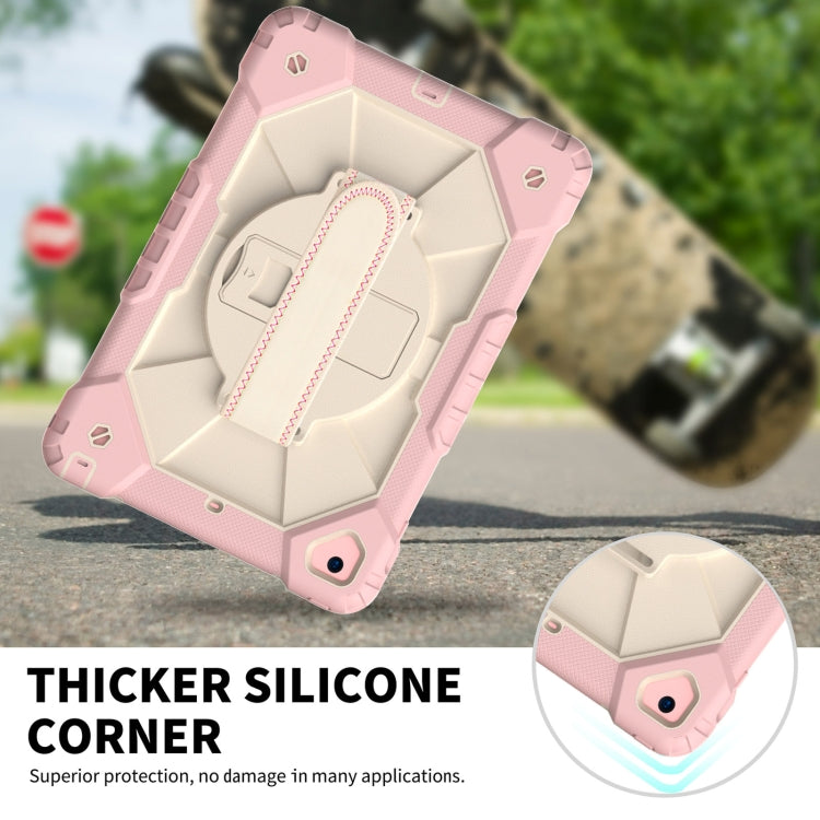 Contrast Color Robot Shockproof Silicon + PC Protective Case with Holder & Shoulder Strap For iPad 9.7 (2018) & (2017) / Air 2 / Air