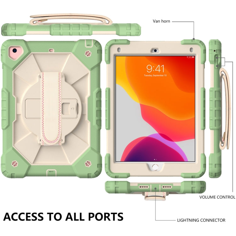 Contrast Color Robot Shockproof Silicon + PC Protective Case with Holder & Shoulder Strap For iPad 9.7 (2018) & (2017) / Air 2 / Air