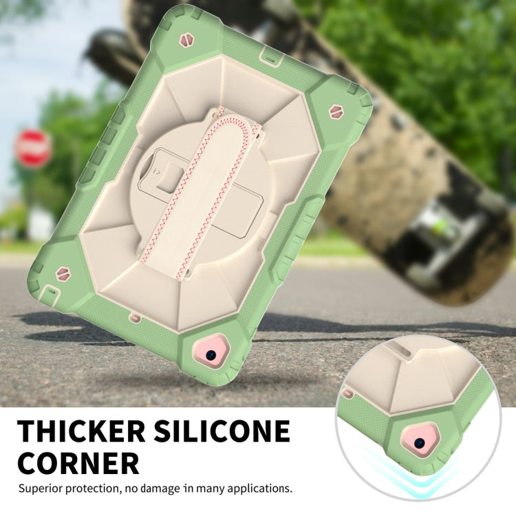 Contrast Color Robot Shockproof Silicon + PC Protective Case with Holder & Shoulder Strap For iPad 9.7 (2018) & (2017) / Air 2 / Air