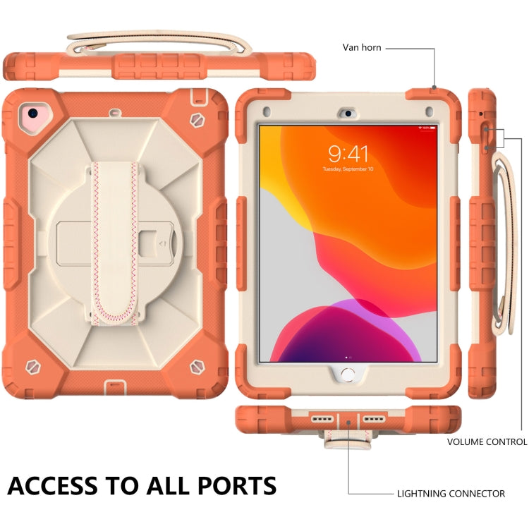 Contrast Color Robot Shockproof Silicon + PC Protective Case with Holder & Shoulder Strap For iPad 9.7 (2018) & (2017) / Air 2 / Air